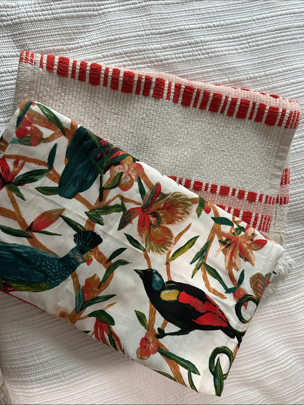 Opalhouse Tropical Bird Shower Curtain with Bath Mat